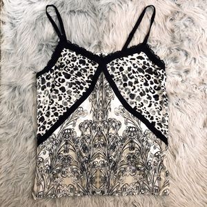 Lane Bryant Sheer Animal Print Lace Tank Size 18